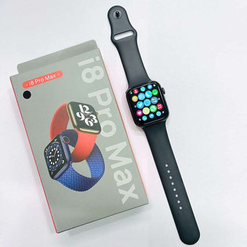 i8 Pro Max All in One Series 8 Smart Watch with Fitness Tracker Heart Monitor Men & Women Smartwatch Black