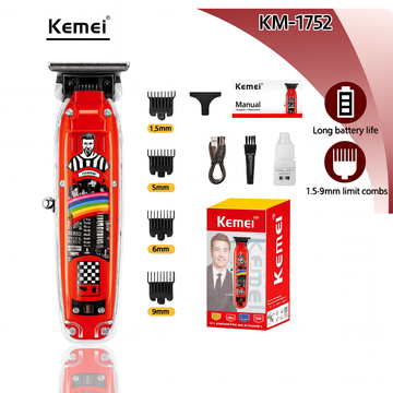 Kemei TitanTrim Professional Hair Trimmer | LCD Display | USB Rechargeable | Cordless