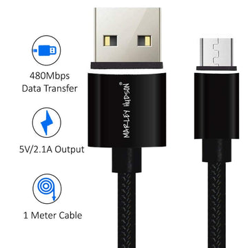 Marley Hudson Charging Cable - Micro USB Charger 2.4A
