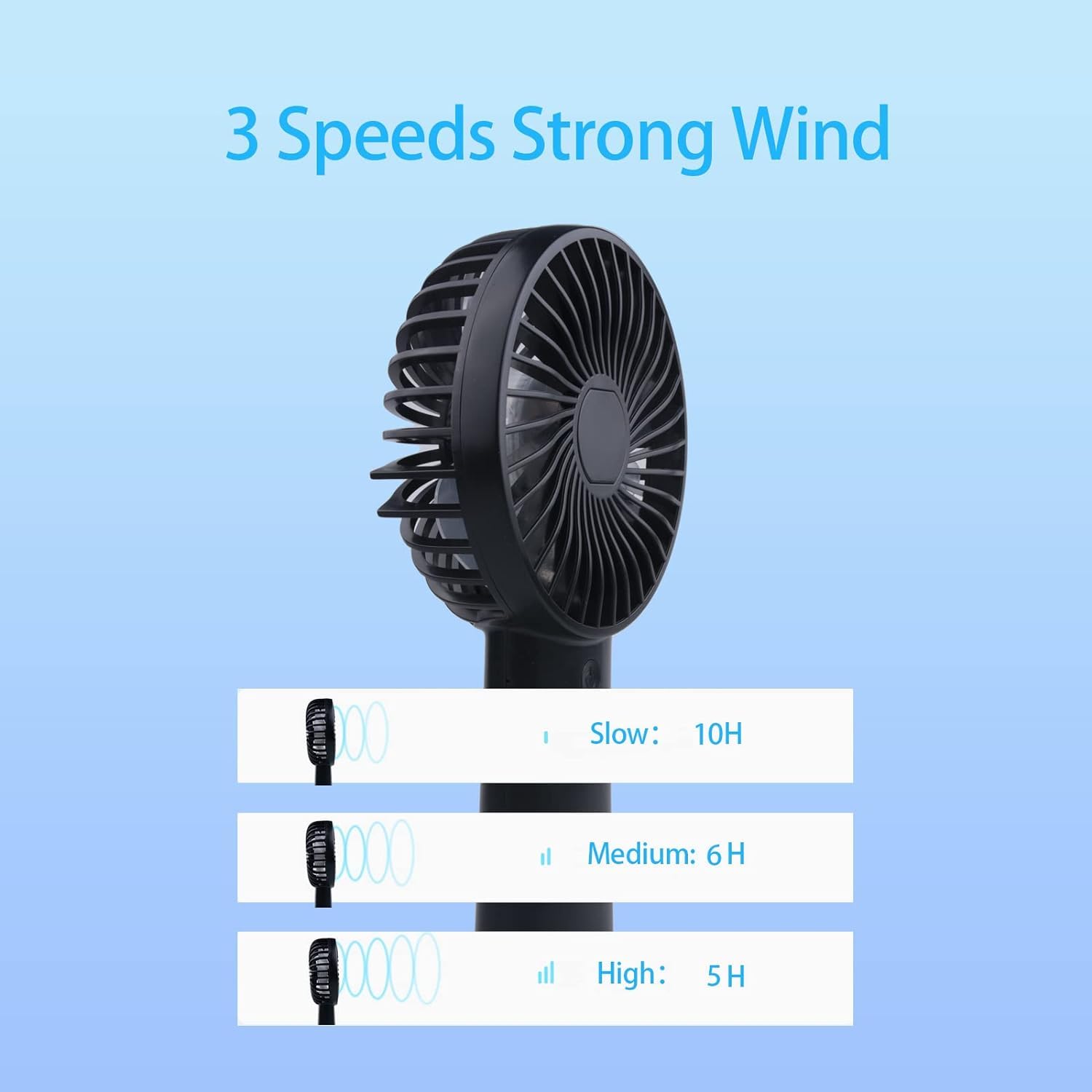 One94Store Mini Portable Hand Fan, Usb Fan Portable High Speed Built-in Rechargeable Battery Operated Summer Cooling Table Fan with Stand For Home Office Indoor Outdoor Travel (Assorted Color)