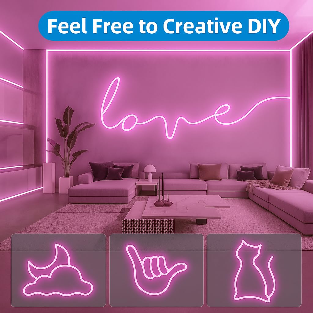 9M Pink Ambient Rope Light