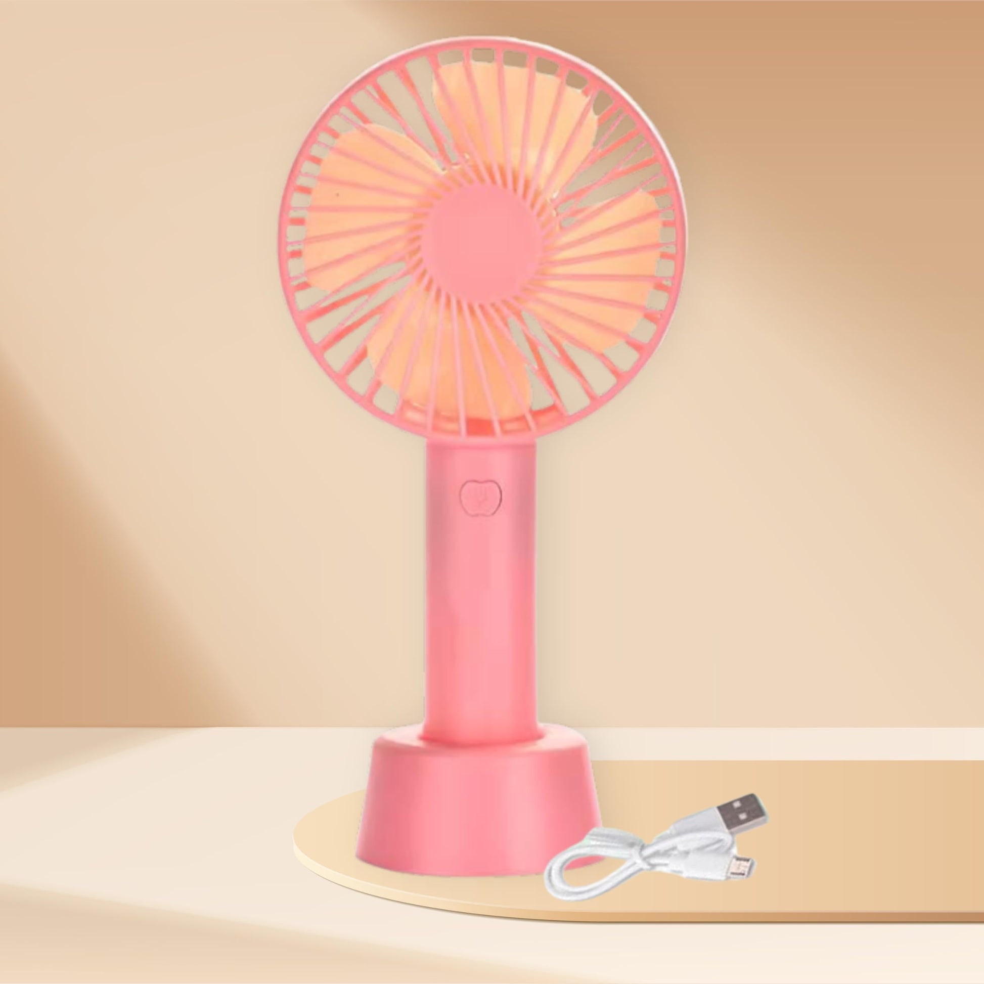 One94Store Mini Portable Hand Fan, Usb Fan Portable High Speed Built-in Rechargeable Battery Operated Summer Cooling Table Fan with Stand For Home Office Indoor Outdoor Travel (Assorted Color)