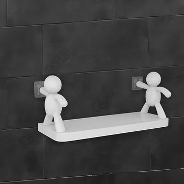 Wall Mounted Cartoon Stand Tray Self Adhesive Multipurpose Holder Strong Magic Sticker Self Rack Wall Holder Bathroom Storage for Kitchen, Bedroom, Livingroom