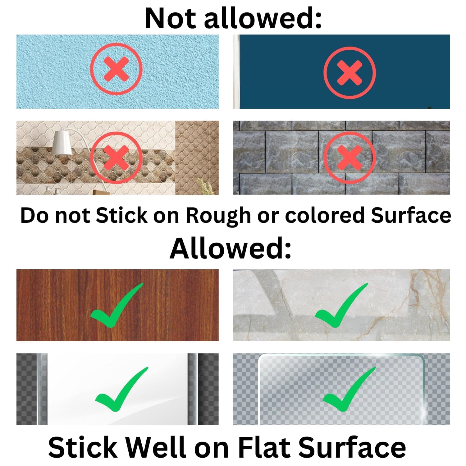 KAVSIYA Wall Mounted Plastic Bathroom Shelf/Wall Shelf/Wall Mounted Shelf/Self Adhesive Shelf with 2 Self Adhesive Stickers (White)