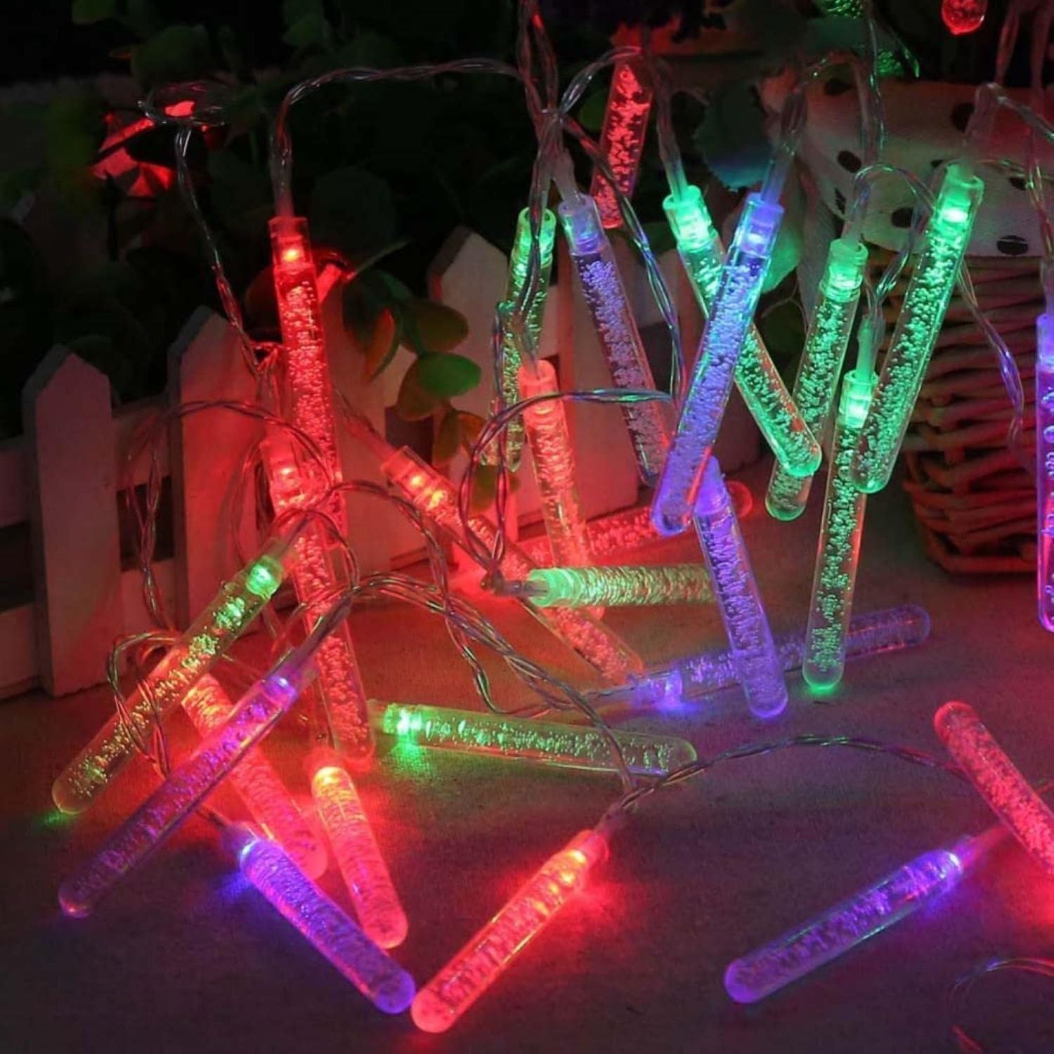 OSH DECORS Test Tube Bubble LED String Lights | 50 Tubes | Multicolour Copper Wire Fairy Lights | Quirky Décor for Home, Parties & Festivals