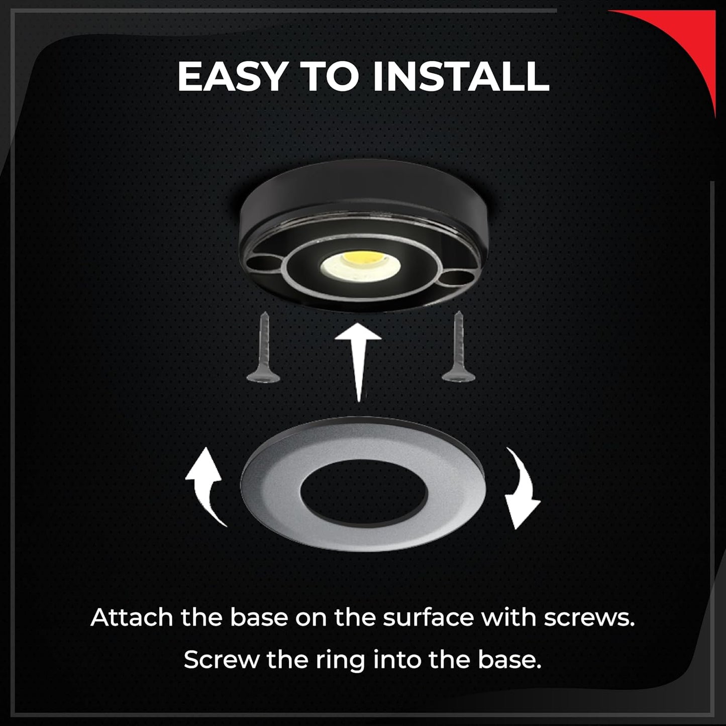 Nortek Platina+ 5W COB LED Surface Spotlight | Focus Light for Ceiling, Mirror, Bathroom & Wall Decor | IP66 Waterproof Anti-Glare Light for Balcony, Staircase & Indoor Use | Warm White – Pack of 1