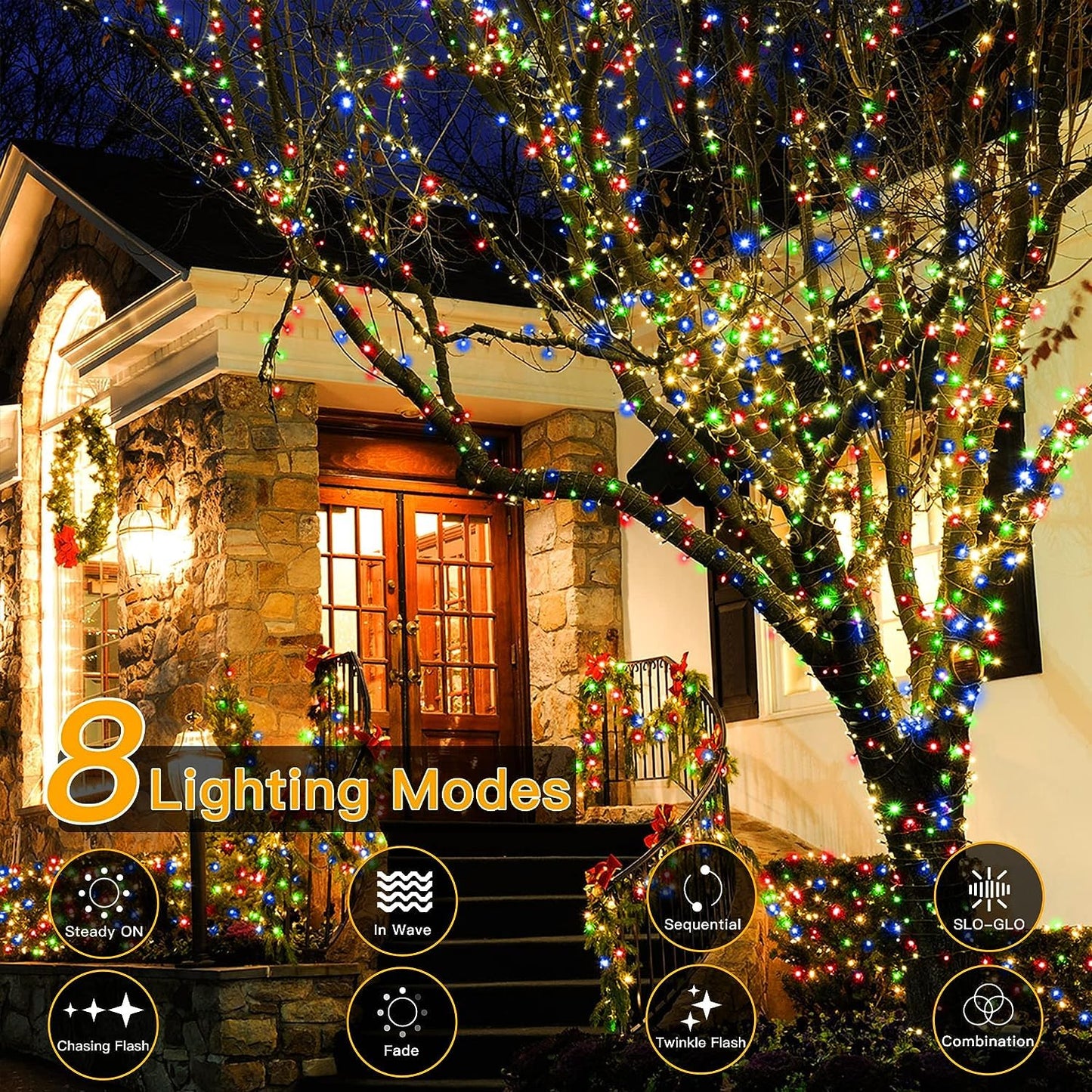 70m LED String with 240 Lights & 8 Modes