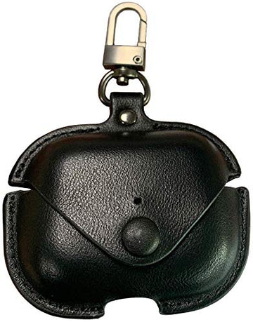 ECellStreet Leather Case with Keychain Luxury Portable Shockproof Protective Cover and Skin Compatible with AirPods Pro