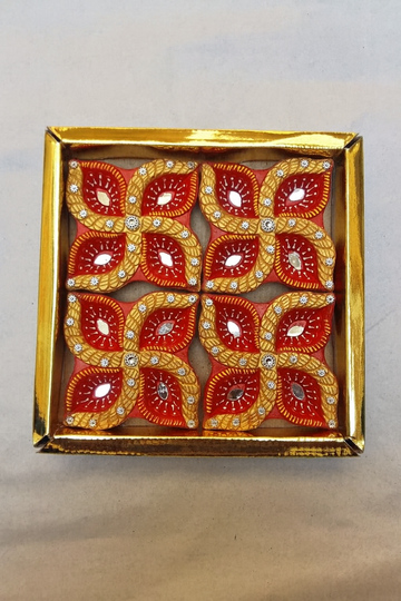 ShriGlow™ — Multicolor Stoneware Diya Set