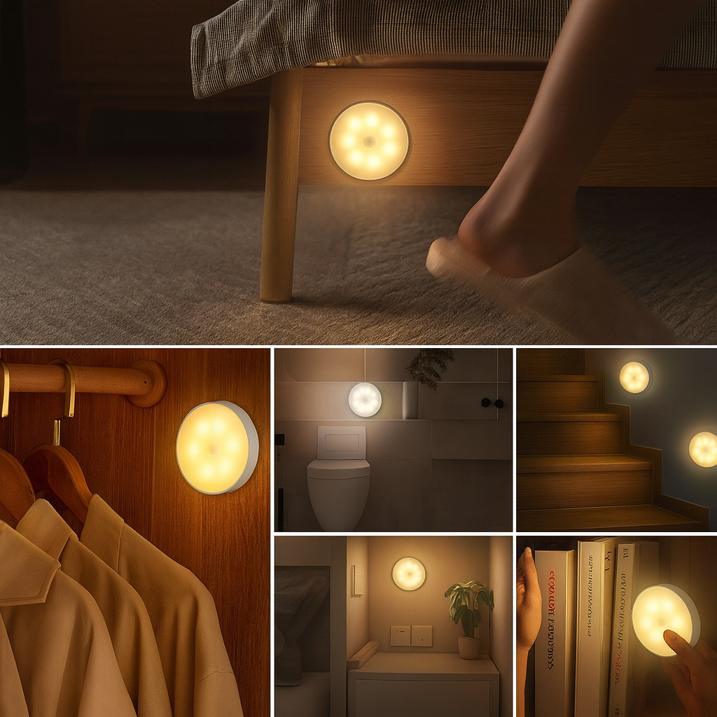 RadiantHalo™ – USB Rechargeable Closet & Stairway Motion Light