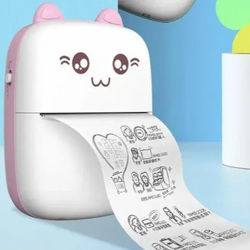Mini Pocket Printer, Gifts for kids, Portable Thermal Printer for Pictures, Retro-Style, Receipts, Notes, Label, Memo, QR Codes, Bluetooth Wireless Smart Printer with Android or iOS APP