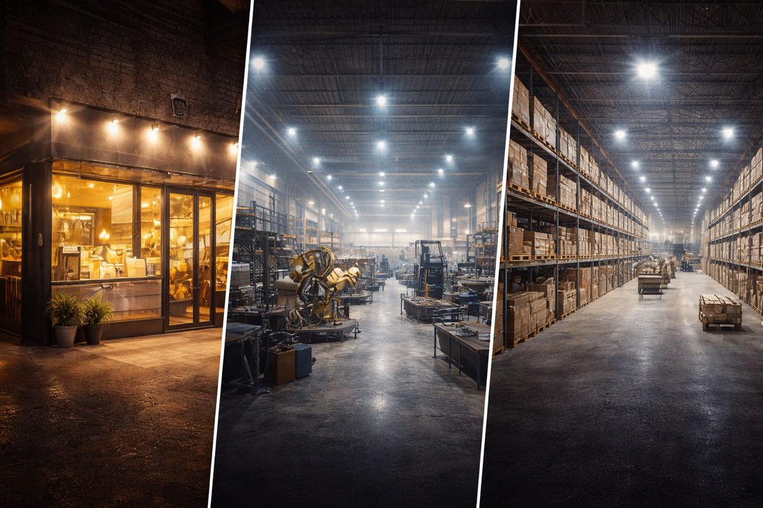 How to Choose Flood Lights for Shop/Factory/Warehouse (No Dark Spots)
