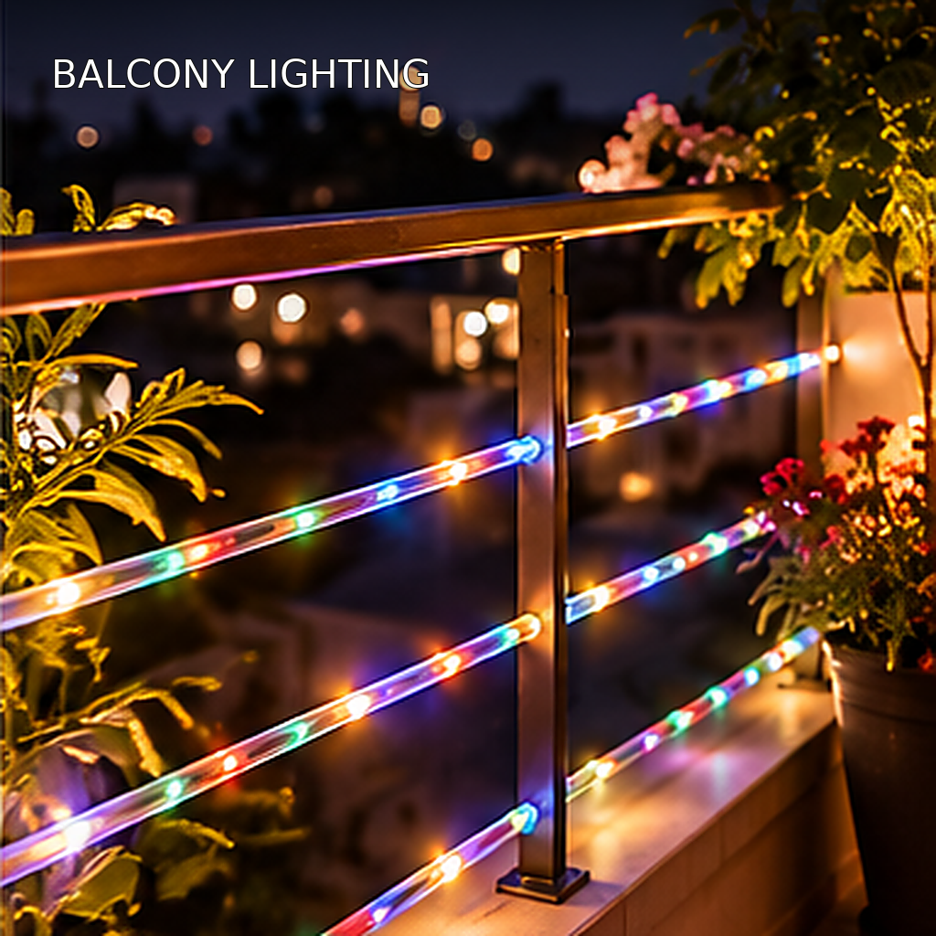 RainbowFlow 8.5 Meter Waterproof Multicolor LED Pipe Rope Light