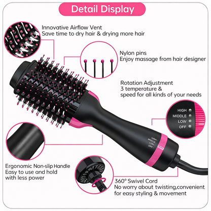 3in1 Hot Air Brush Dryer