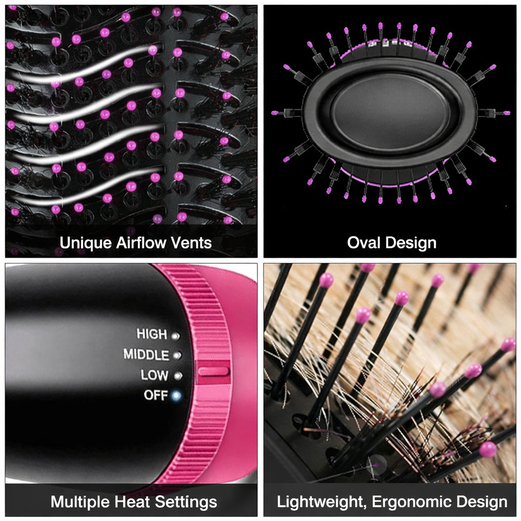 3in1 Hot Air Brush Dryer