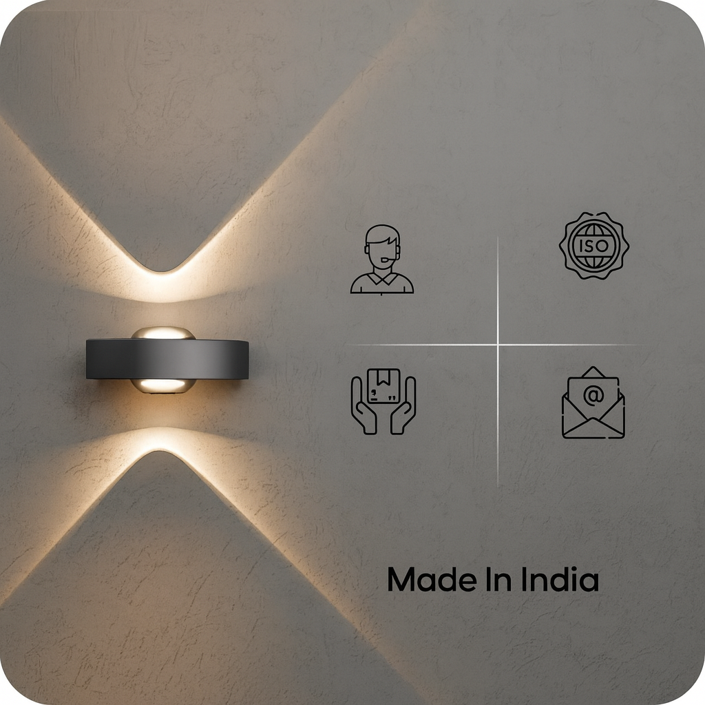 2W Warm White LED Wall Light – Modern 2-Way Decorative Glow