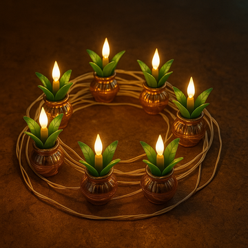 Kalash LED String Lights – Traditional Festive Decor with Warm Golden Glow