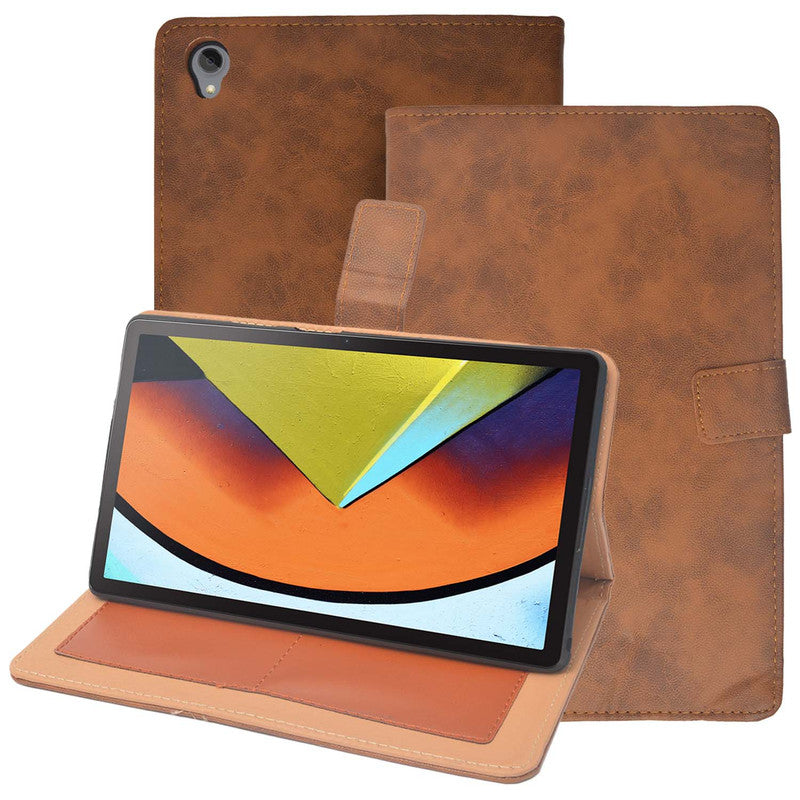 ECellStreet Protective Leather Case with Viewing Stand and Card Slots Flip Cover for Lenovo Tab P11 / P11 Plus 11 inch TB-J606F / J606X / J607FTablet