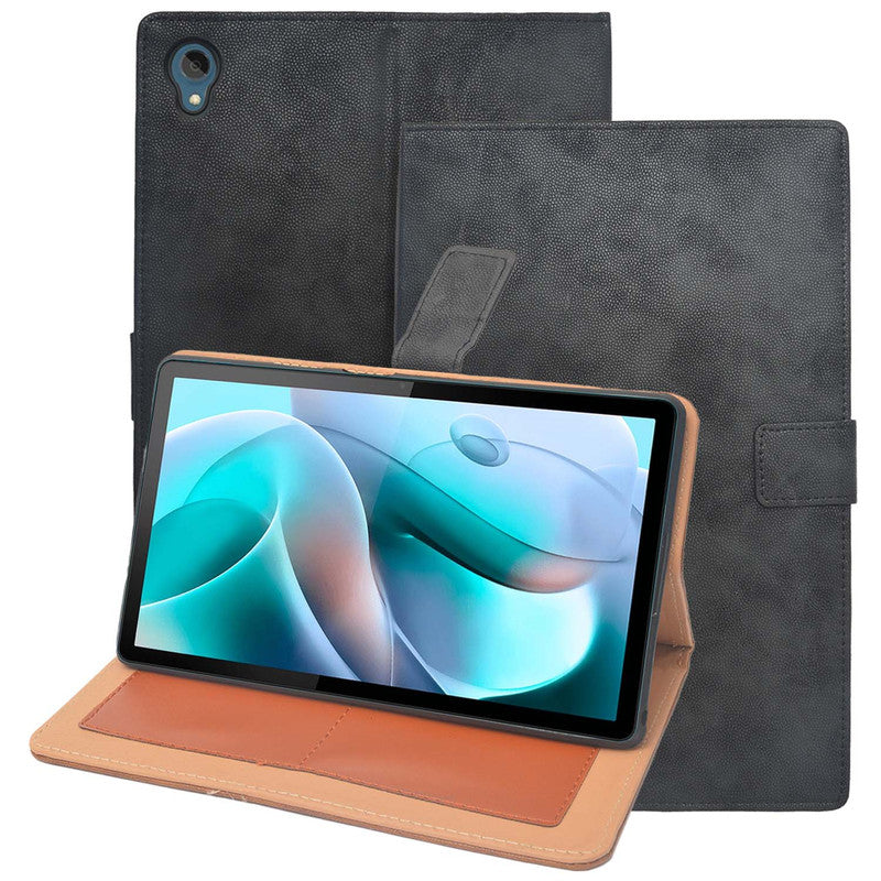 ECellStreet Protective Leather Case with Viewing Stand and Card Slots Flip Cover for Motorola Tab G70 | Moto G70 LTE 11 Inch 11Tablet