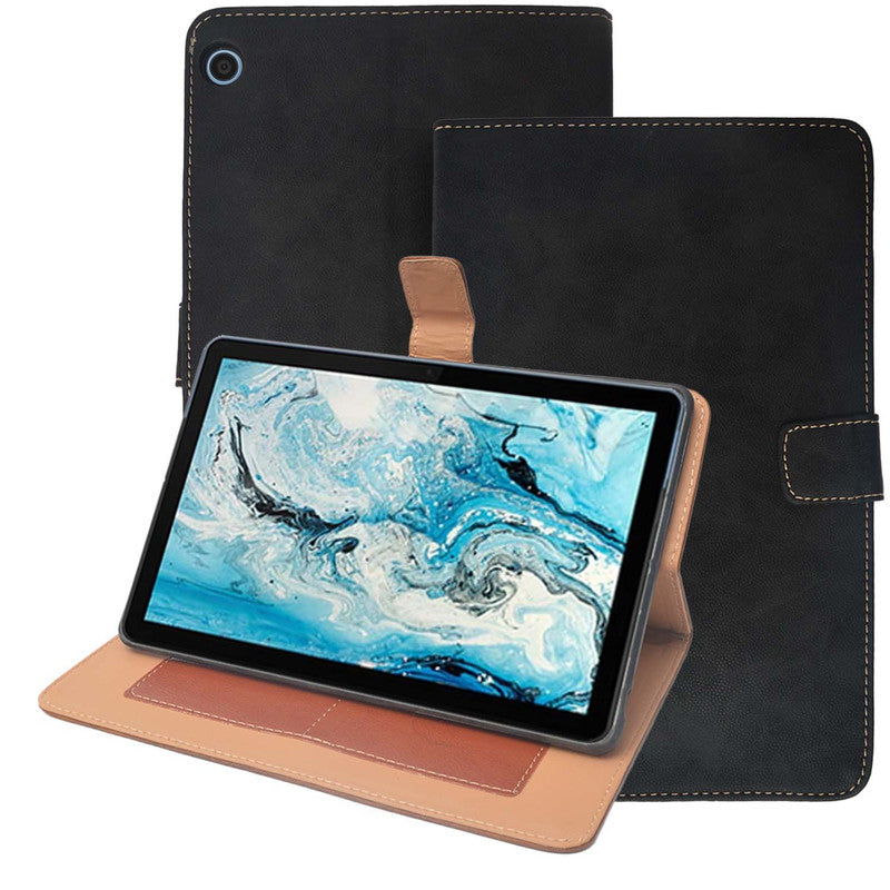 Protective Leather Case with Viewing Stand and Card Slots Flip Cover for Motorola Moto Tab G62 10.6 inch Tablet