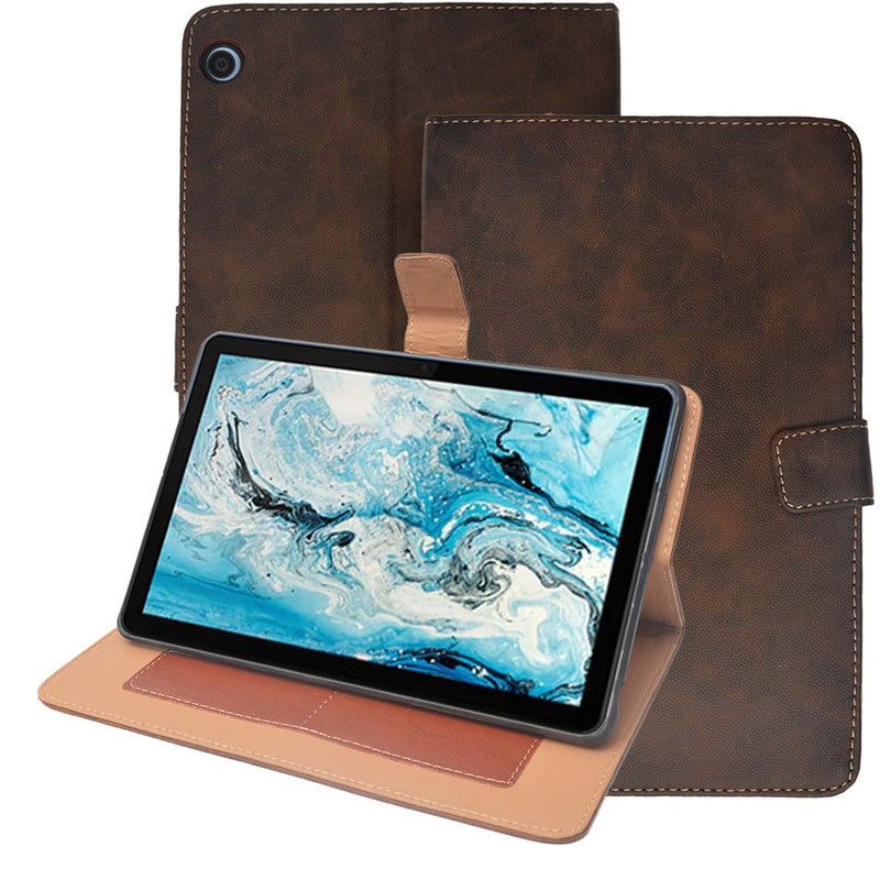Protective Leather Case with Viewing Stand and Card Slots Flip Cover for Motorola Moto Tab G62 10.6 inch Tablet