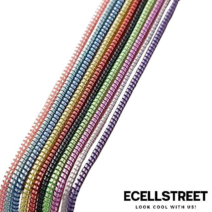 Spiral Electroplated Metallic Finish Plastic Cable Cord