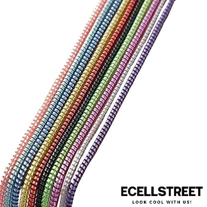 Spiral Electroplated Metallic Finish Plastic Cable Cord