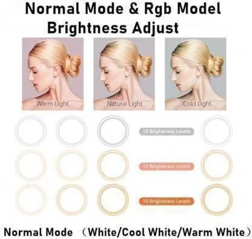 RGB LED Soft Ring Light 10Inch, RGB Flash Ring Light for Camera Smartphone YouTube Video Shooting and Makeup