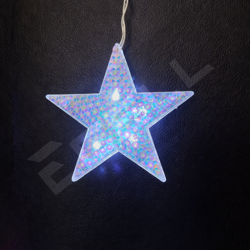 Multicolor Glowing Star Curtain Lights