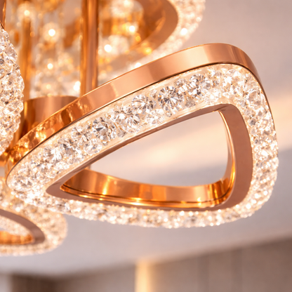 Triangular Petal LED Jhumar – 500mm (20 Inch)