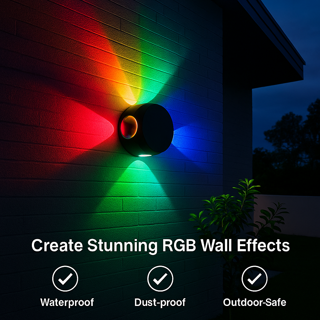 4-Way RGB LED Wall Light – Decorative Accent Lighting