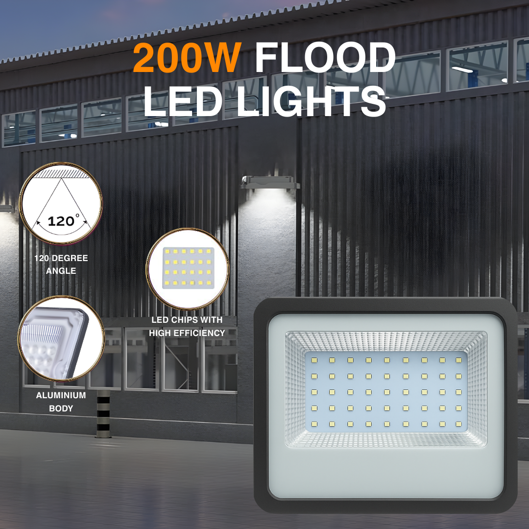 200W LED Flood Light – More Light, Less Power