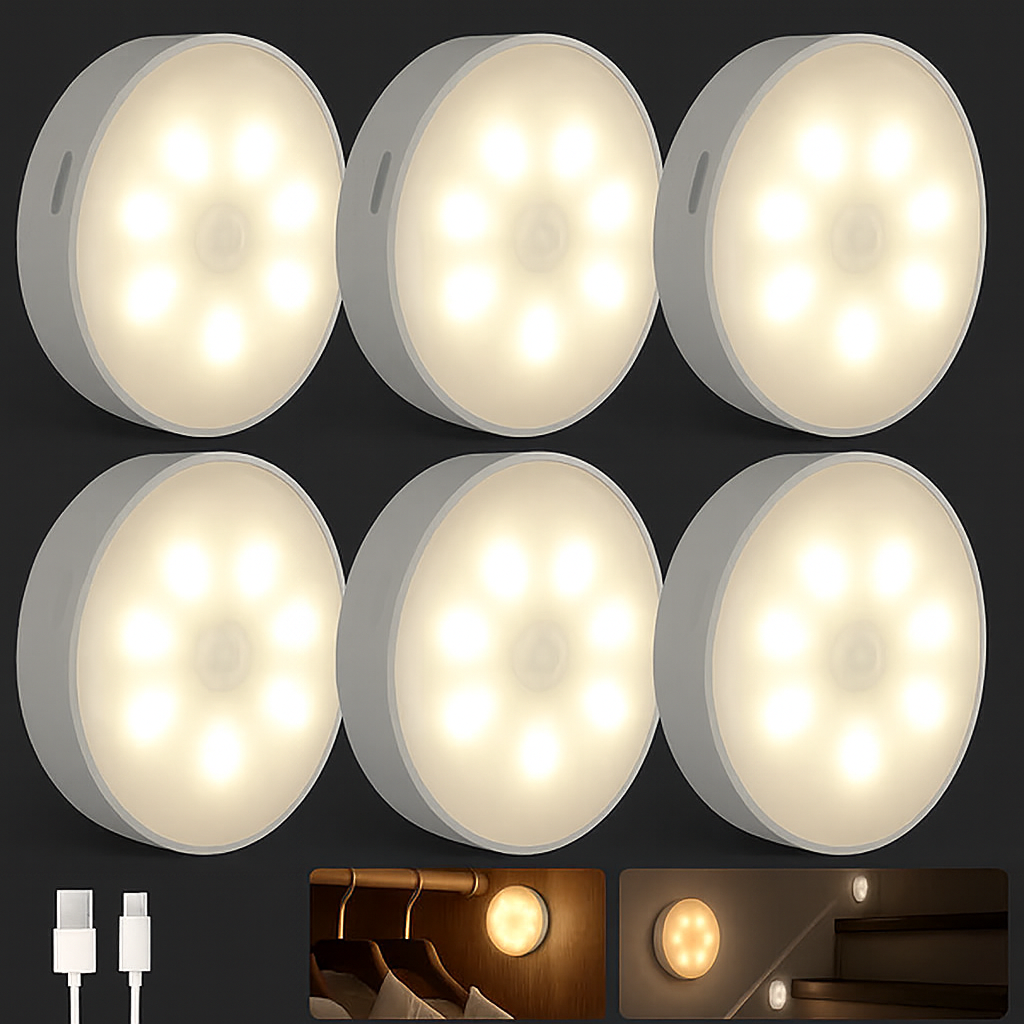RadiantHalo USB Rechargeable Closet Stairway Motion Light