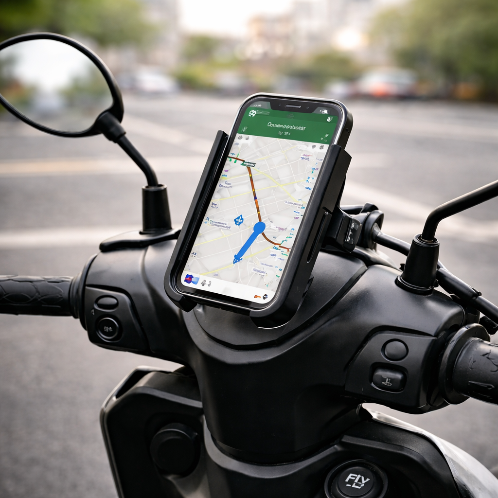 Metal Bike/scooty Phone Holder with 360° Rotation