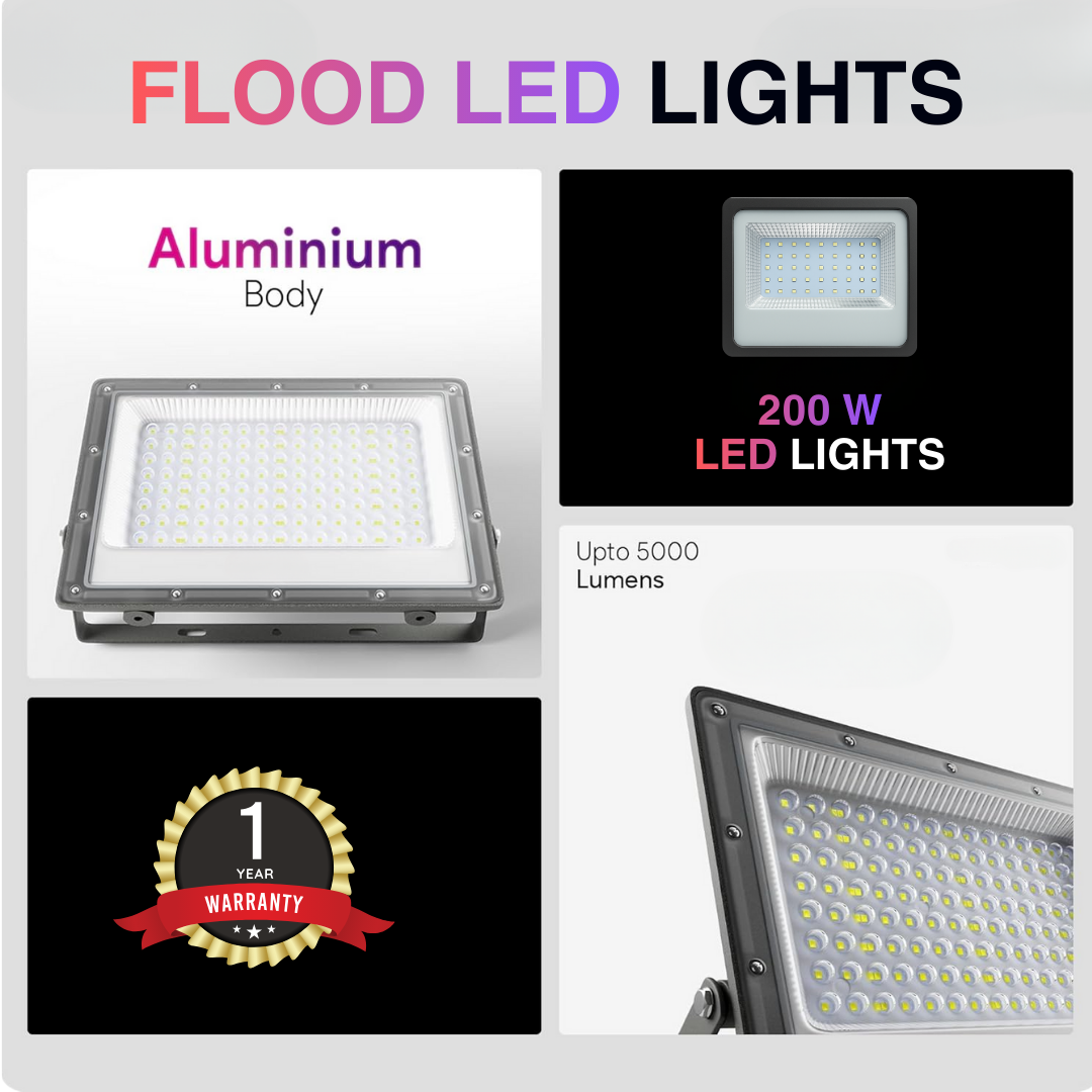 200W LED Flood Light – More Light, Less Power