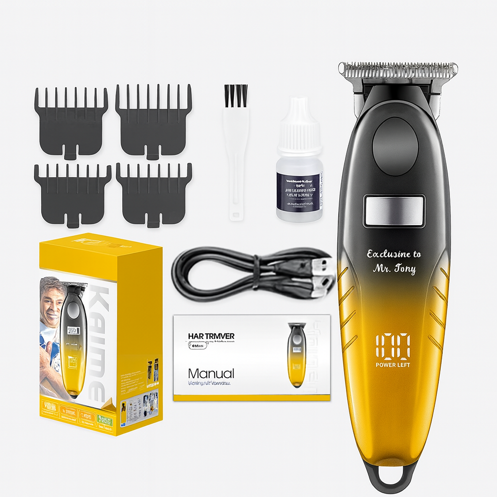 TitanTrim Professional Hair Trimmer | LCD Display | USB-C Charging | ~120-min Runtime