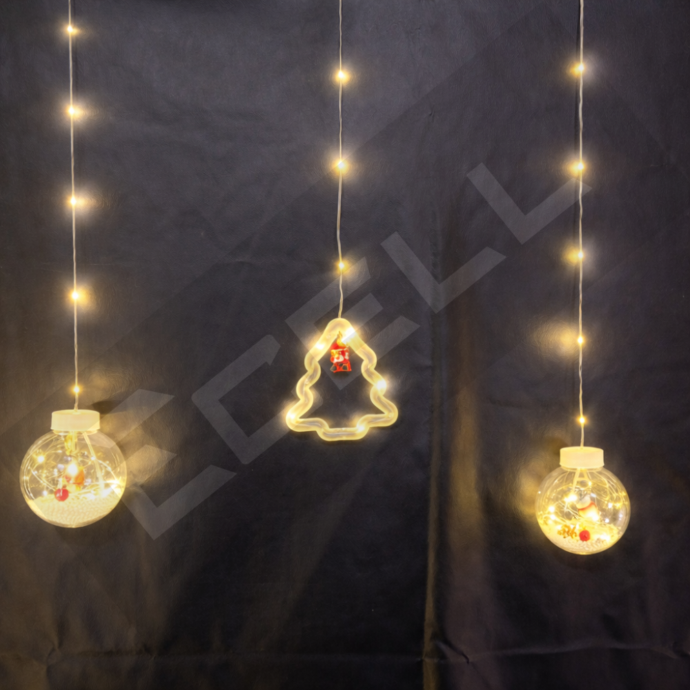 5+5 Ball and Tree Warm White Christmas LED Decorative Lights
