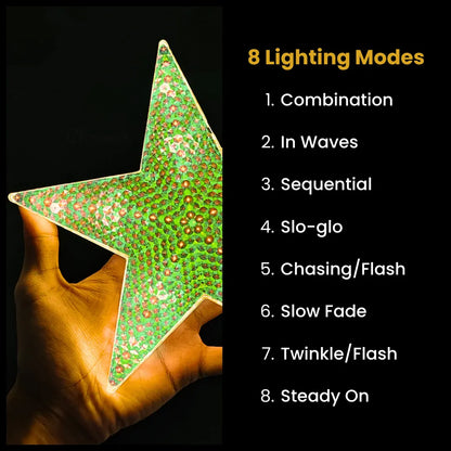 Multicolor Glowing Star Curtain Lights