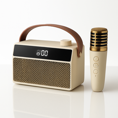 Portable Morden-Finish LED Display Speaker