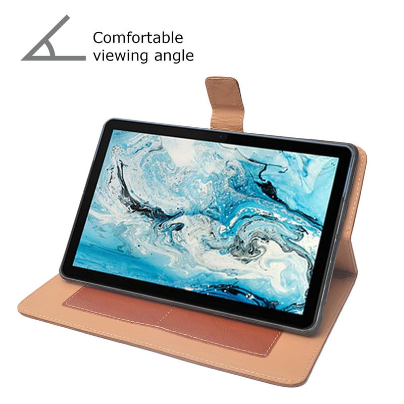 Protective Leather Case with Viewing Stand and Card Slots Flip Cover for Motorola Moto Tab G62 10.6 inch Tablet