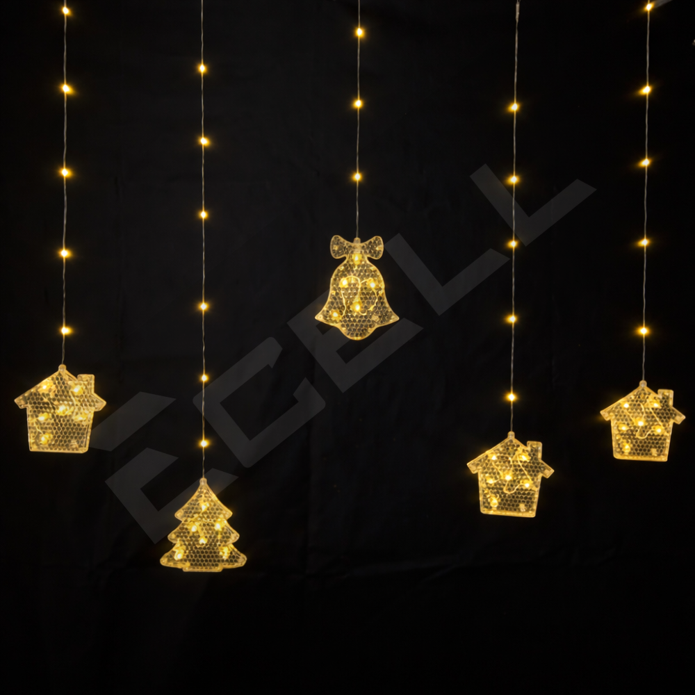 Warm White Christmas Curtain Light