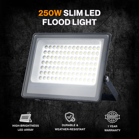 250W Slim LED Flood Light – Ultra Bright &amp; Weatherproof