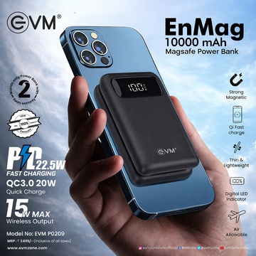 Power Bank 10000mAh Wireless 15W Qi Fast Charge