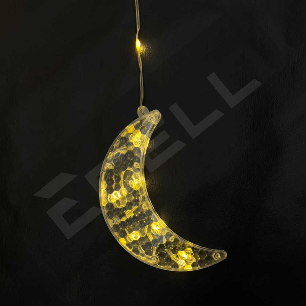 Warm White Moon-Star Curtain Light