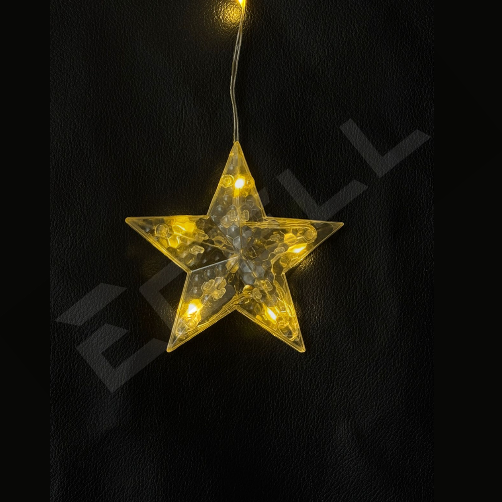 Warm White Moon-Star Curtain Light