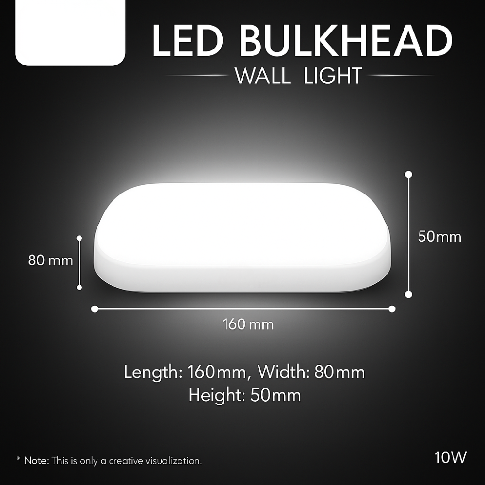 10W Bulkhead LED Light – Aluminium Body