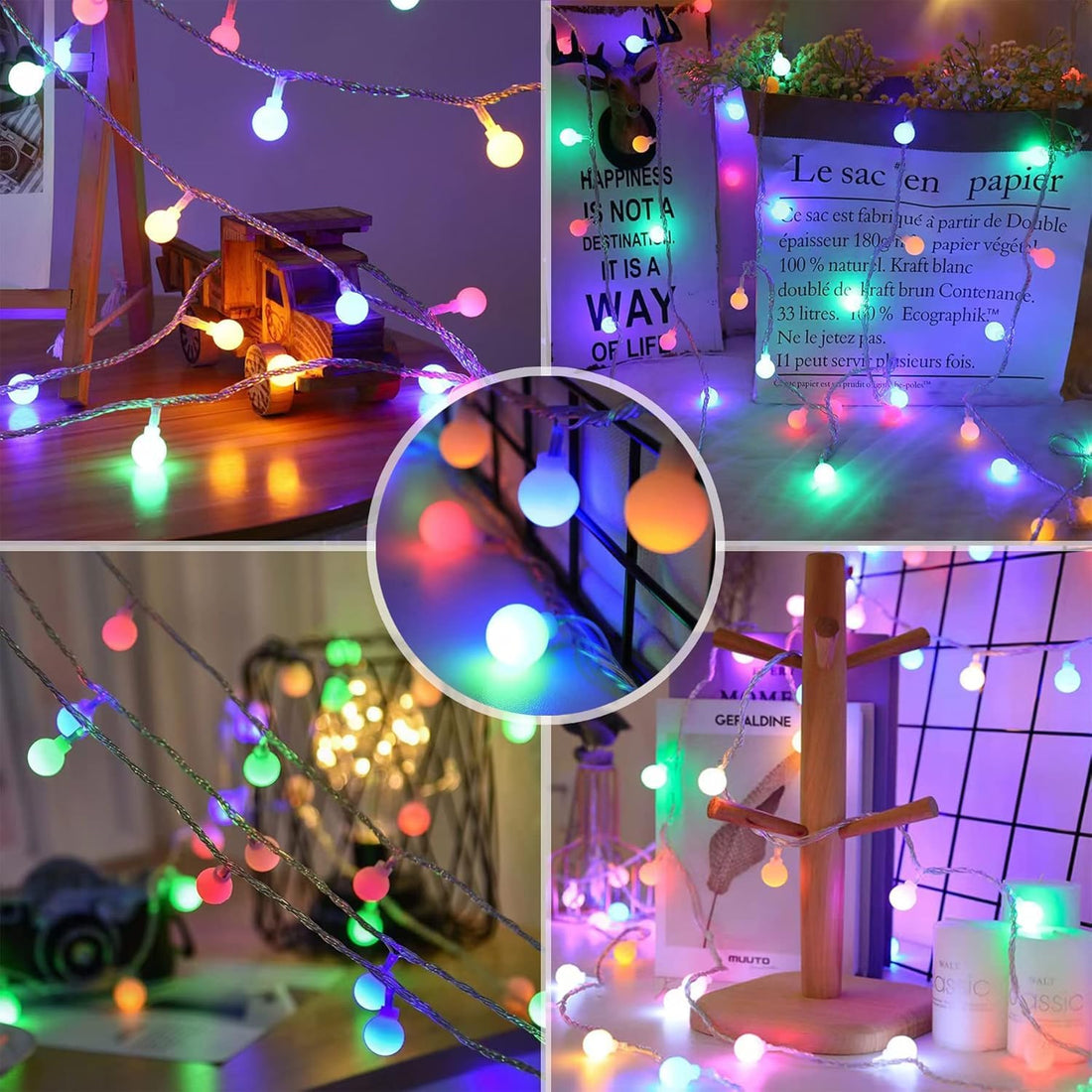 Twinkle Delight: 35-meter long Multi-colored Mini LED String Lights - Perfect for Indoor & Outdoor Diwali Decor!