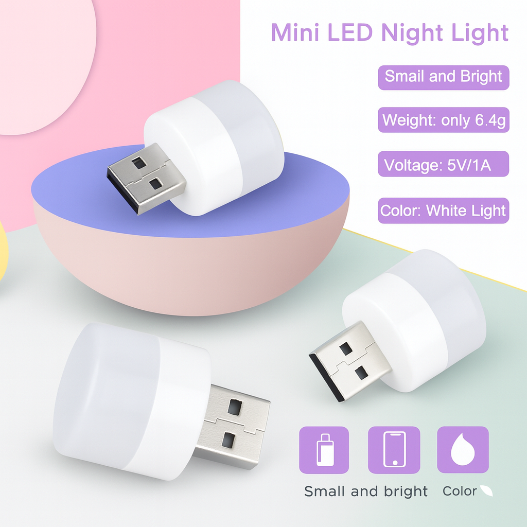 Mini USB Night Light 1W- Pack of 3