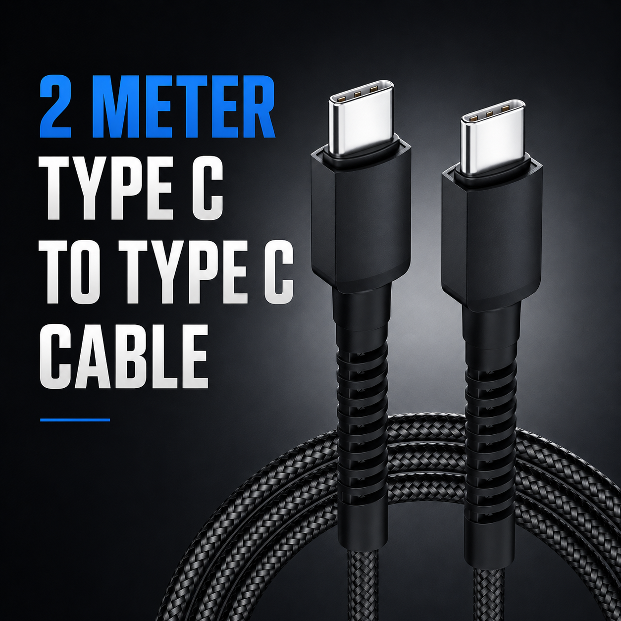 2 Meter Fast Charging & Data Sync Braided Cable