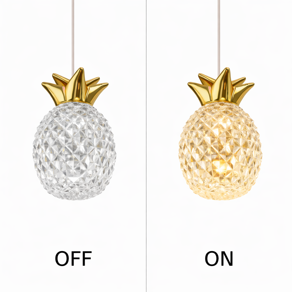 Pineapple Crystal Pendant Light — 1 Ft